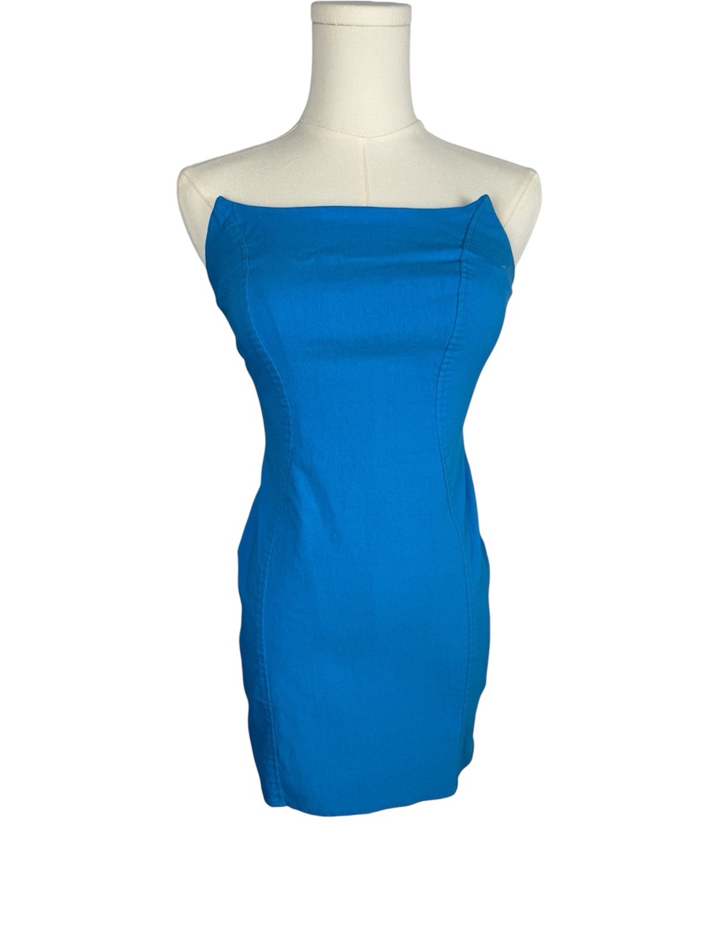ASOS DESIGN Strapless Bodycon Mini Dress – Bright Blue Size 4